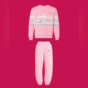Hazel Boutique The HZL Pink Winter Wonderland Sweatpants